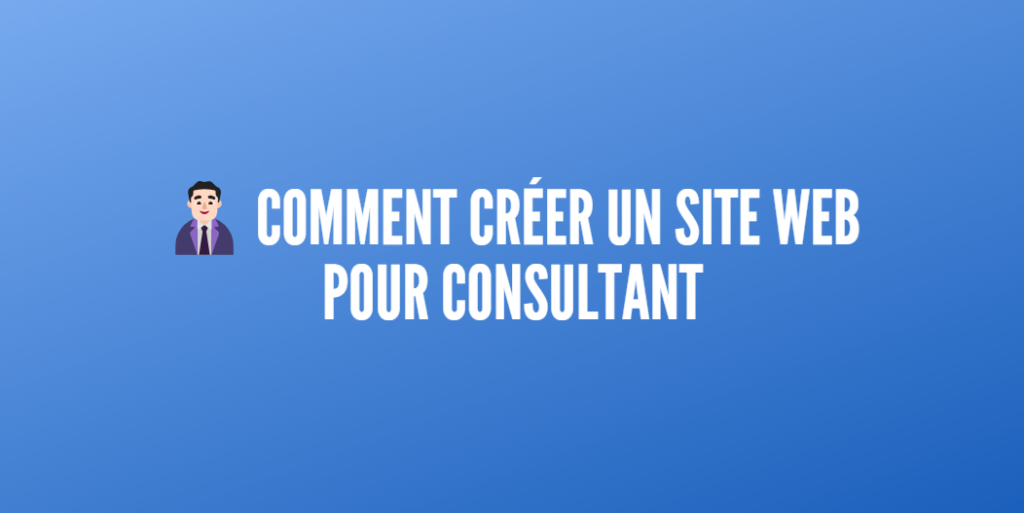 créer site web consultant